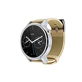 Moto 360 2 Watch Replacement Band (2nd Gen, 42mm 2015 WOMEN'S), DAYJOY Elegant Design Genuine Leather Watch Strap Adjustbable Wrist Band for Motorola Moto 360 2 42mm Smart Watch(16MM WIDTH APRICOT)