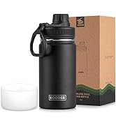 Smash Blue Press Button Food Flask - 11.8oz Stainless Steel Lunch Container, Keeps Food Warm/Cold, BPA Free