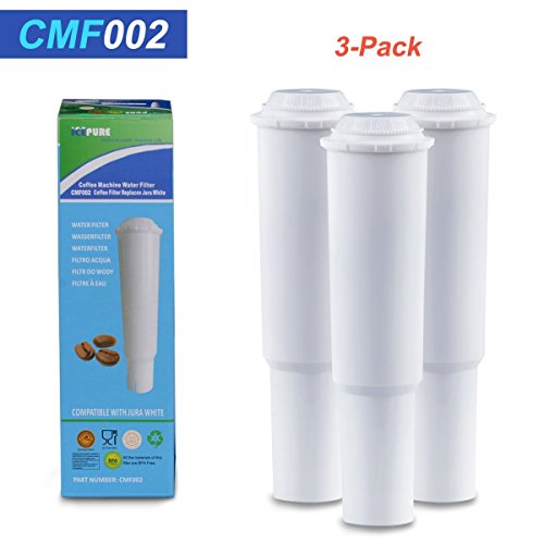 3-Pack Coffee Machine Water Filter Replacement compatible with Jura Clearyl White, Jura 7520, 64553