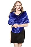 luxury Bridal Party Evening/Wedding Faux Fur Shawl Wrap Stole-S51(More Colors)