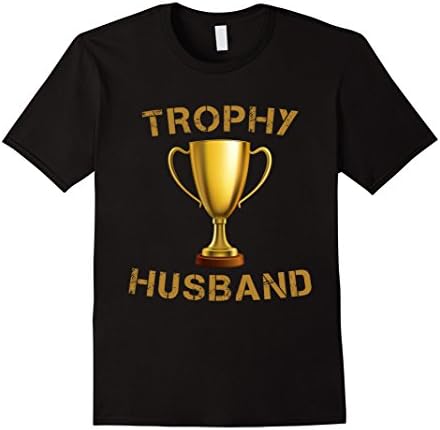 Mens Trophy Husband Shirt For The Best Dad &amp; Father Large Black