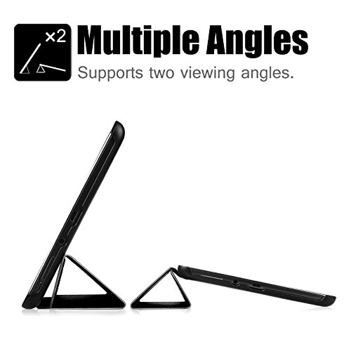 Fintie Samsung Galaxy Tab A 8.0 Case - Ultra Slim Lightweight Smart Shell Stand Cover with Auto Sleep/Wake Feature for Tab A 8.0 Inch Tablet, Black