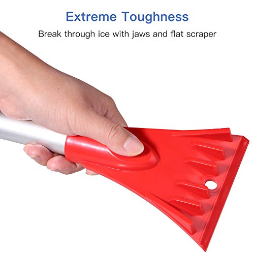 50" Extendable Car Snow Brush, 2019 Upgraded Snow Remover with Ice Scraper and Squeegee - Rotatable Brush Head Snow Removal with Foam Grip for Car Truck SUV