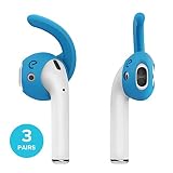 EarBuddyz 2.0 Ear Hooks and Covers Accessories Compatible with Apple AirPods 1 & 2 or EarPods Headphones/Earphones/Earbuds (3 Pairs) (Sky Blue)