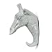 HERNGEE Giraffe Head Single Wall Hook/Hanger Animal Shaped Coat Hat Hook Heavy Duty, Rustic, Decorative Gift, Grey