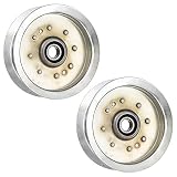 8TEN Flat Idler Pulley for John Deere D170 D100 L118 L111 L108 D110 D125 Cub Cadet XT1-LT42 XT1-LT46 XT2-LX46 2 Pack
