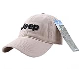 Jeep Unisex Adjustable Horizon Classic Cap (Tan, Free Size)