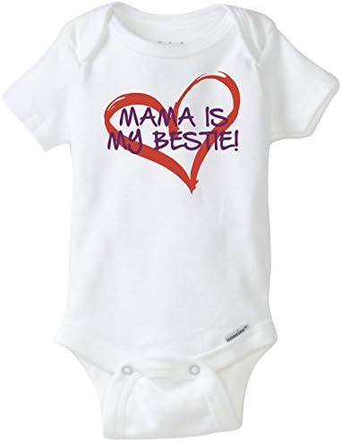 Mama Is My Bestie! Funny Baby Onesie Blakenreag Baby Boy Girl Clothes Bodysuit (6 Month)