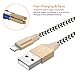 Charging Cable Budget & Good Phone Charging Cable 3 Pack 6FT Extra Long USB Cable Certified Charging Cord Fast Charger Compatible with Phone Pad Pod Air Nano Touch Black and Gold