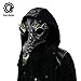 steel master Steampunk Doctors Mask PU Leather Long Nose Mask Cosplay Black Beak Mask Costume Props
