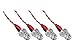 HobbyFlip 3.7v Red LED Lights Set Night Flying Quadctoper Red LED (H107C-a33) Compatible with Hubsan X4 H107L