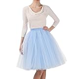 WDPL Women's Mini Tutu 5 Layer Tulle A Line Skirts