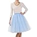 WDPL Women's Mini Tutu 5 Layer Tulle A Line Skirts