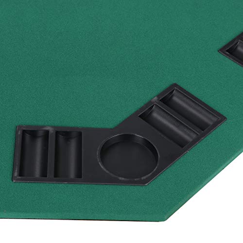 JungleA-48-inch-Portable-Poker-Table-Top-Folding-Octagon-8-Player-Poker-Cover-Topper-Casino-Layout-Cover-with-Carrying-Case