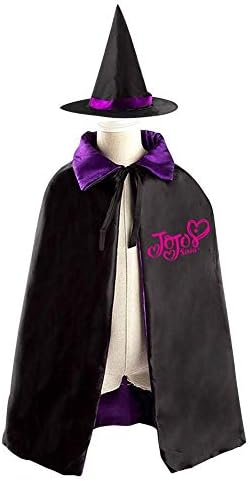 WeERNUO Jojo-Siwa Halloween Cloak Witch Wizard Cloak with Hat for Kids