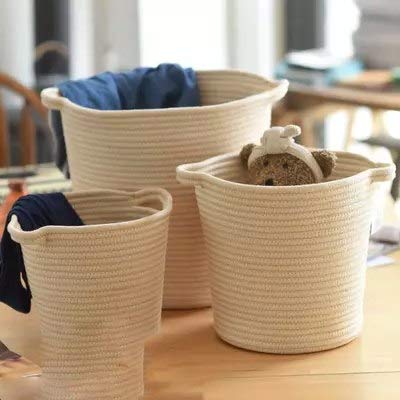 Storage Basket Green Cotton Thread Dirty Buckets Storage Basket Debris Thick Cloth Box Laundry - Baby Amazon Shelves Ikea Door Hang Teal Elephant Dividers Yellow