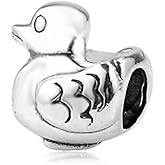 Duck Charm 925 Sterling Silver Animal Bead Pet Pendant for Pandora Charms Bracelet-Gift for Anniversary Birthday Christmas Day