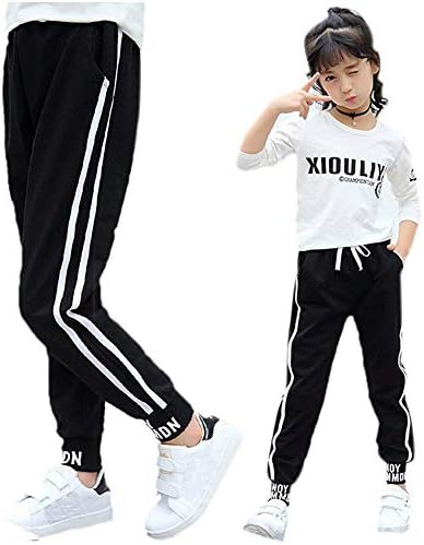 YUEGUANG 子供服 キッズ 長ズボン スポーツ ウェア ルーム ジャージ 女の子 高校生 大学生 美脚ストレッチ コットン 通気性抜群 カジュアル