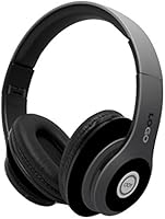 iJoy Matte Rechargeable Wireless Bluetooth Foldable Over Ear Headphones with Mic