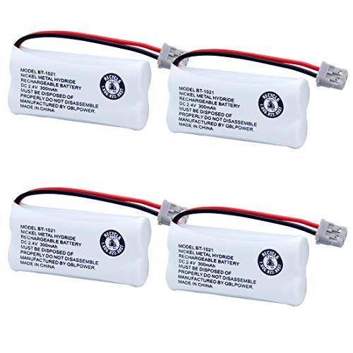 BT-1021 Rechargeable Battery Replacement Compatible with Uniden BT1021 BBTG0798001 BT-1008 BT-1016 Cordless Handset Phone(Pack of 4)