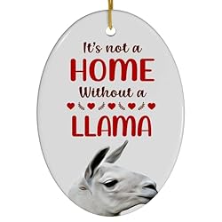 Cream Llama Christmas Ornament 2024 - Its Not A