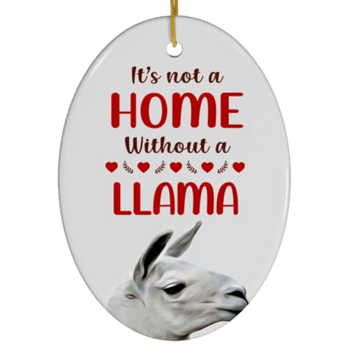 Cream Llama Christmas Ornament 2024 - Its Not A