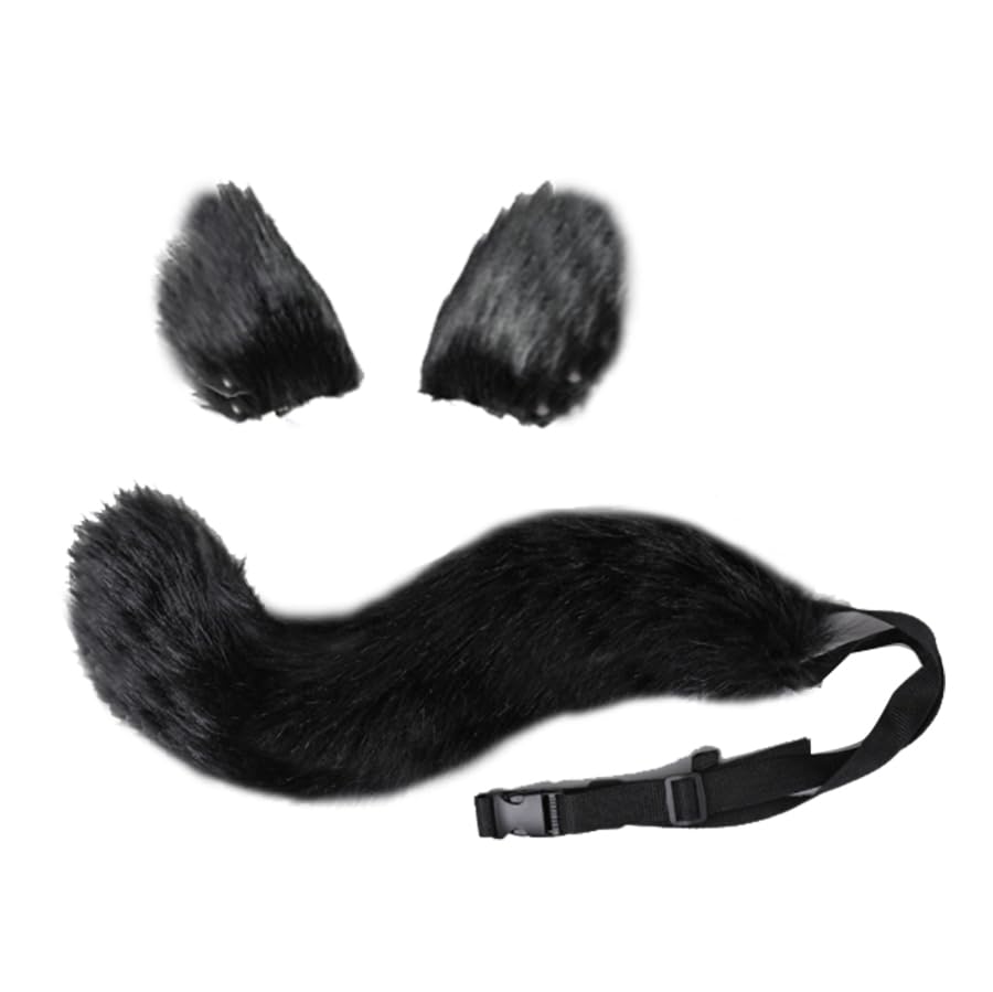 Faux Furry Fox Ears Headband Tail Paw Gloves Set Halloween Fox Costume Fox Head Fancy Dress Fox Hairband Hair Hoop Wolf Tail Bear Glove Kit Furry Costume Cute Animal Fancy Dress Accessories