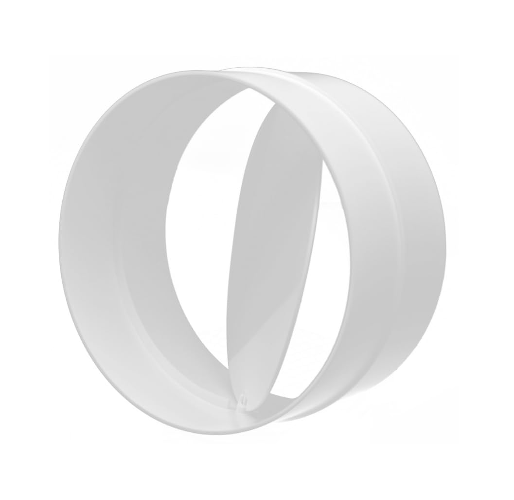 H&C Vent Connector Flange │ Air Ventilation Pipe Connectors for Ducting Flex Aluminium Tube PVC Duct Flexible Hose │ Wall Plate Backdraft Shutter Gravity Valve │ Tumble Dryer Extractor fan Conditioner