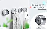 nuoshen 3 Pieces Premium Adhesive Round Towel Holder Set view 4