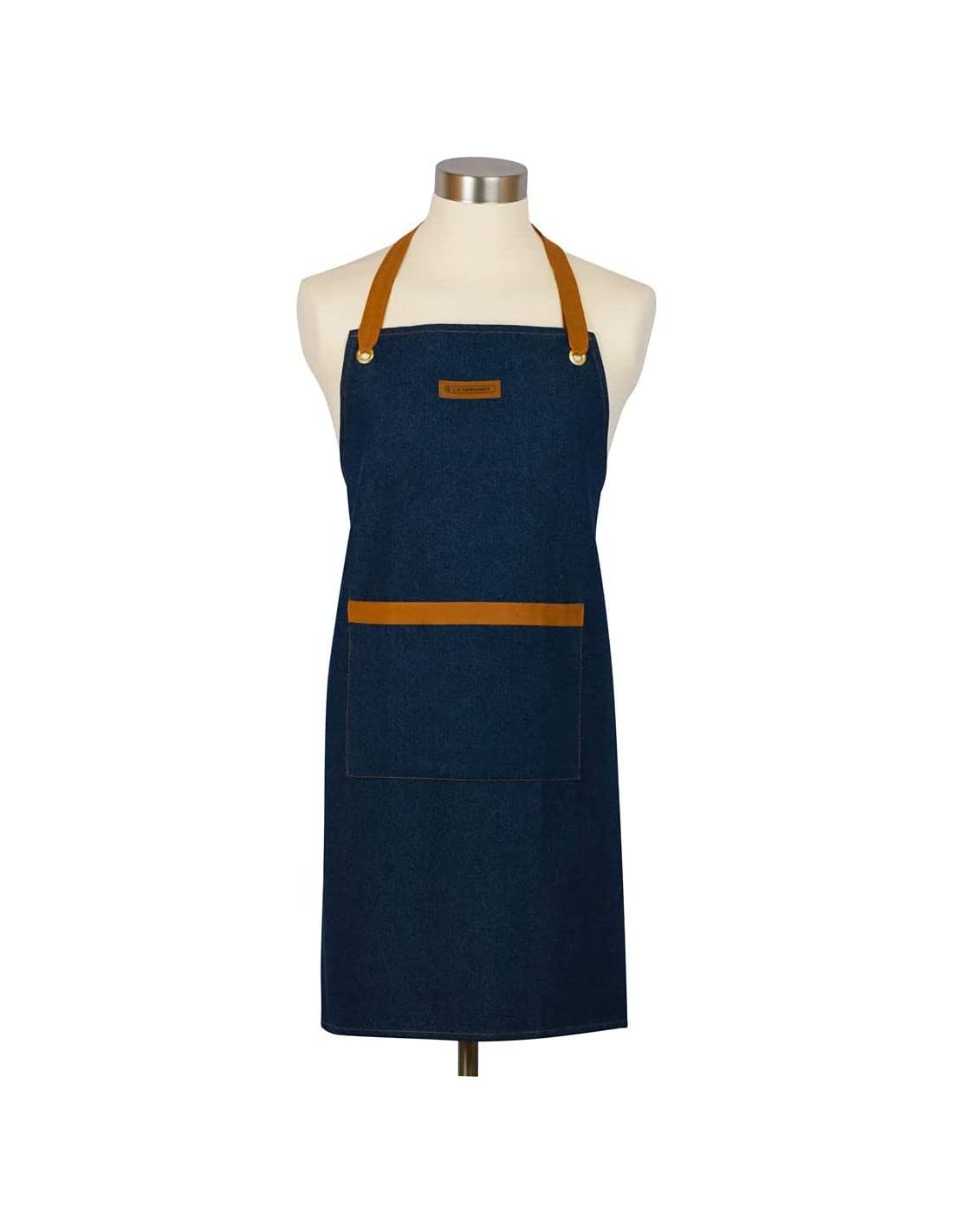 LE CREUSET Chef's Apron, 100 Percent canvas cotton, 88 cm long, Dark Blue Denim, 45003007760800