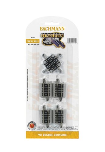 Bachmann BAC44841 N-Scale 90 Degree Crossing E-Z Track Nickel-Silver NS