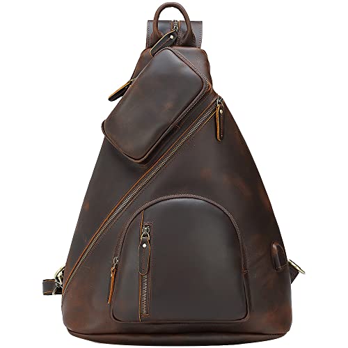 large leather sling bag