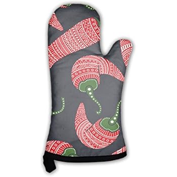 Gear New Oven Mitt, Red Chili Peppers Pattern, GN819166