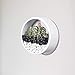 Round Glass Wall Planter, Indoor Decorative Contemporary Morden Circle Iron Vase for Herb,Small Cactus for Room Decor, 6″ H, Whitethumb 1