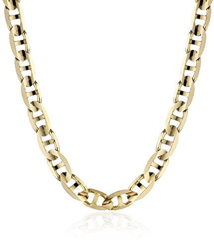 Men's 14k Yellow Gold 4.8mm Italian Mariner Chain Necklace, 20"