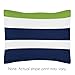 Sweet Jojo Designs 2-Piece Twin Comforter Set (Modern Stripe) for Boys, Teen, Kids Bedding, Bed in a Bag incl. Blanket & Pillow Sham (Bold, Contemporary, Neutral, Navy Blue, Lime Green & White)