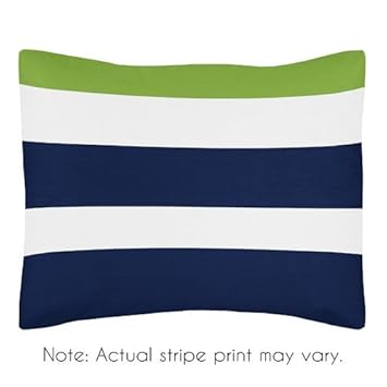 Amazon Com Sweet Jojo Designs Navy Blue Lime Green And White