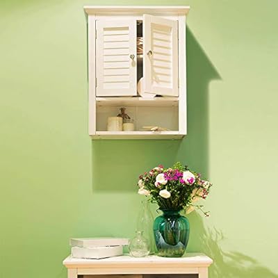 Amazon Com Glitzhome 24 1 Inch H Wooden Bathroom Wall Storage Cabinet Home Kitchen