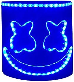 FansIn Led DJ Mask, DJ Marshmello Mask for Kids Adults Music Party Cosplay Costume Bar Face Mask