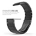 MoKo Fitbit Blaze Band , Stainless Steel Metal Replacement Link Bracelet with Double Button Folding Clasp for Fitbit Blaze Smart Fitness Watch, Frame NOT Included - BLACK