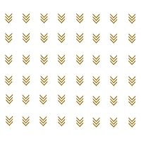 JUEKUI Set of 96 pcs Matte Gold Tribal Arrow Stickers Wall Decal Geometric Modern Triple Arrows Wall Stickers for Nursery Kids Bedroom Home Decoration Decor WS06 (Gold)