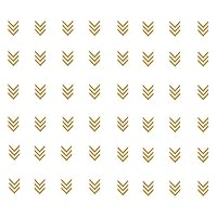 JUEKUI Set of 96 pcs Matte Gold Tribal Arrow Stickers Wall Decal Geometric Modern Triple Arrows Wall Stickers for Nursery Kids Bedroom Home Decoration Decor WS06 (Gold)