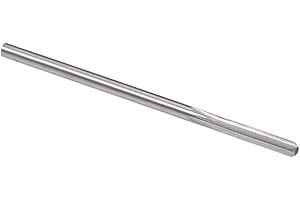 uxcell Chucking Reamer 2.5mm, H8 HSS Lathe Machine Reamer 4 Straight Flutes, Round Shank Milling Cutting Tool, Metric Reaming