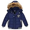 Kinderwinterjas jongens jas jas jas donsjack met capuchon lange mouwen pluche klassiek gevoerd winter bontkraag…