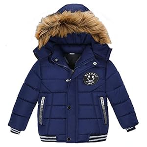 Kinderwinterjas jongens jas jas jas donsjack met capuchon lange mouwen pluche klassiek gevoerd winter bontkraag…