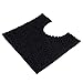 VDOMUS Contour Bath Rug, Soft Shaggy U-Shaped Toilet Floor Mat Bathroom Carpet, 19.5 X 19.5 inches - Black
