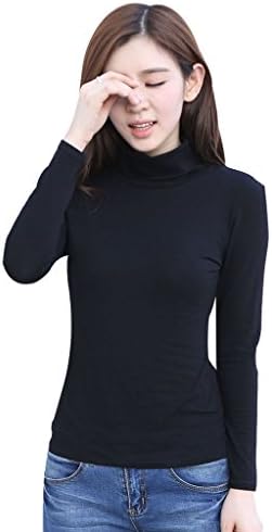Only house Female Woolen Thickening Warm Bulky Turtleneck - Black S
