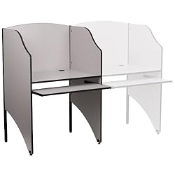 EMMA + OLIVER Starter Study Carrel in Nebula Grey