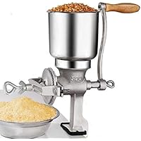 Hand Operated Corn Grain Mill Grinder Useful Kitchen Tool with Big Hopper – Adjustable for Corn, Coffee. Food, Wheat…