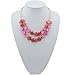 Bocar 2 Layer Statement Choker Shell Necklace and Earring Set for Women Gift (NK-10248-rose)